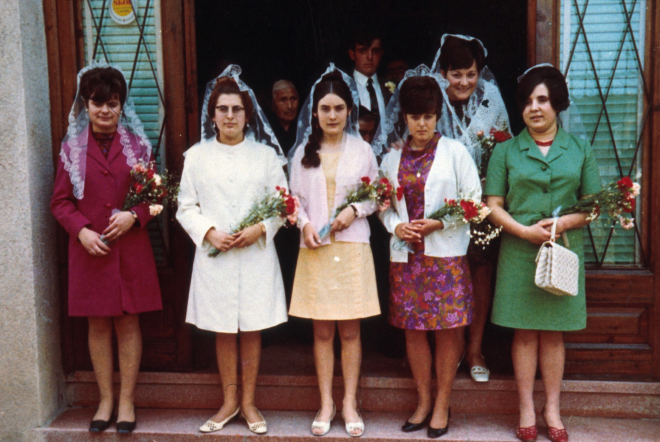 La festa de la Vellesa. Antonia Gispert, Flora Jimenez, Juani Campal, Dolors Surós i Nuria Taberner.