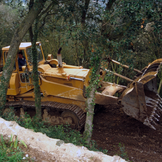 Altre detall dels treballs d'obertura del camí que envolta Sant Jordi que portà a cap el Sr. Esteve, complint els desitjos del nostre malaguanyat company Josep Panosa