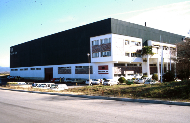 La fàbrica tèxtil de filatures Selvafil SA al polígon industrial Puigtió