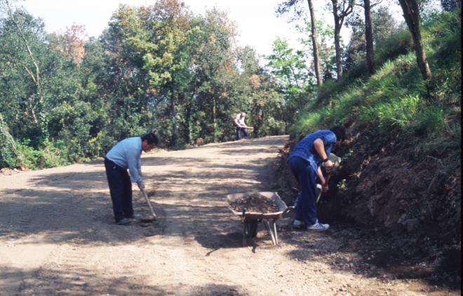 El nou camí de circulació de Sant Jordi recentment obert.
