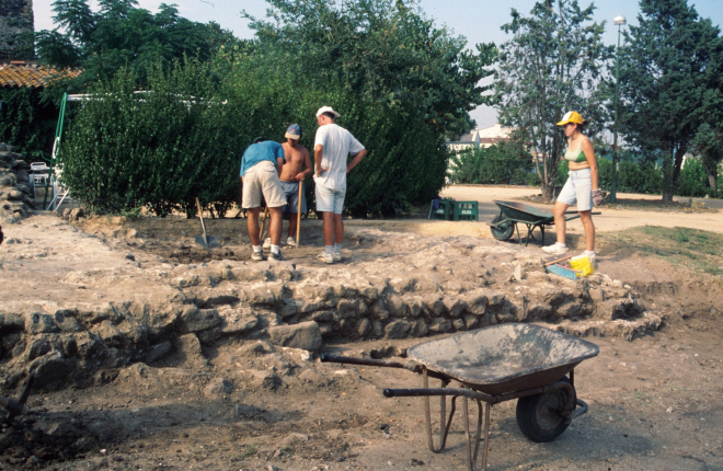 Les restes de la vila romana a la vista
