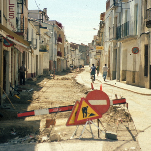 Treballs de modernització al carrer dels Dolors