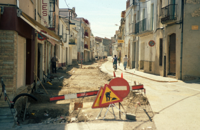 Treballs de modernització al carrer dels Dolors