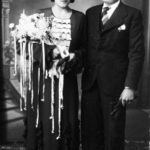 Foto de casament de Lluis Prats i la Maria Bancells