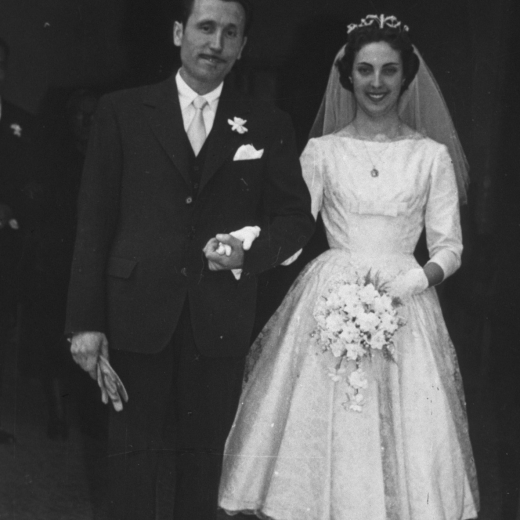 Foto de casament de Manel Reyner Tarres de Can Raurell i Elena Xiol Boronat