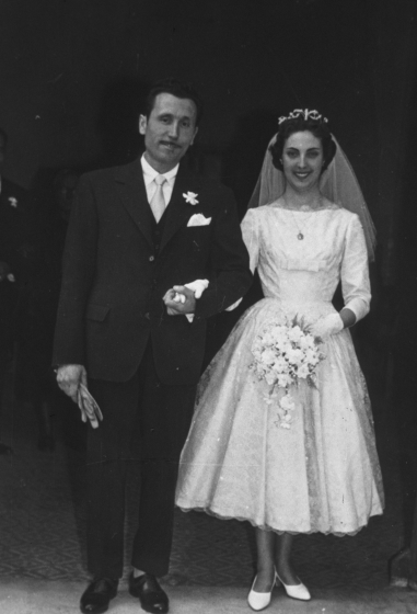 Foto de casament de Manel Reyner Tarres de Can Raurell i Elena Xiol Boronat