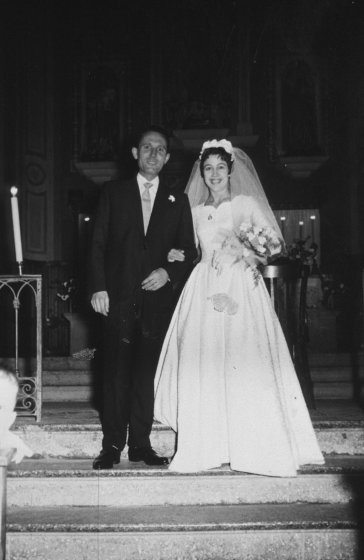 Esgléisa de Sant Hilari Sacalm. Casament de Francesc Reyner i Tarrés i Pepita Molas Massó