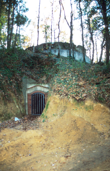 Entrada de la mina o galeria que porta a la base del pou