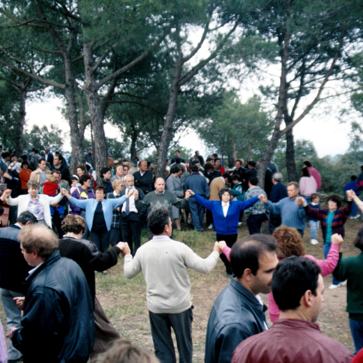Ballada de sardanes a Sant Jordi el dia de l'aplec