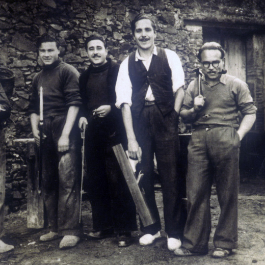 En Josep Vidal quan treballava a Sils amb en Lluís Call