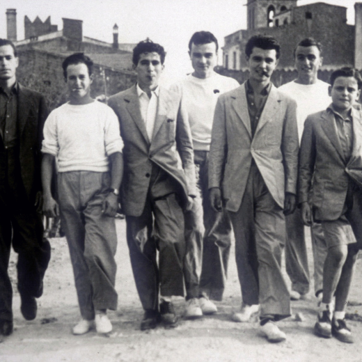 Pere Pons, Salvi Girones, Salvi Carreras, Josep Vidal, Alejandro mosso de Cal Carreter, Rafael Ruhí i Joan Pagès