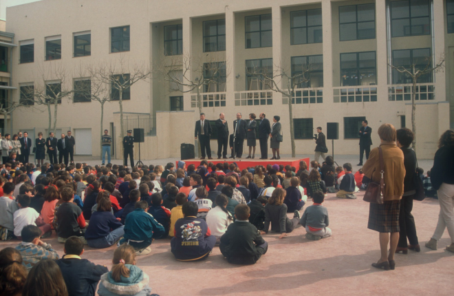 Un altre aspecte de la inaguració d'una nova aula del col·legi públic Sant Jordi de Maçanet