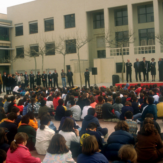 Altre aspecte de l'acte d'inaguració d'una nova aula al col·legi Sant Jordi de Maçanet