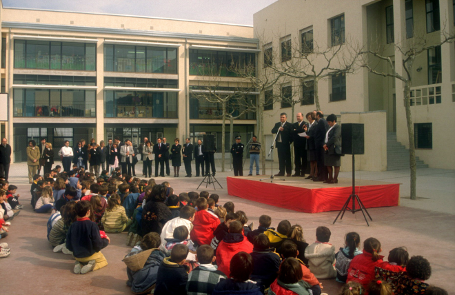 Inaguració d'una nova aula als col·legis públics Sant Jordi