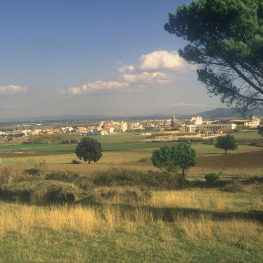 Vista parcial de la vila de Maçanet des del Turó d'en Figueres.