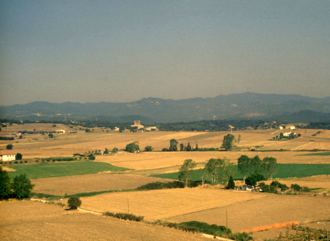 Vista des de dalt del campanar, del 