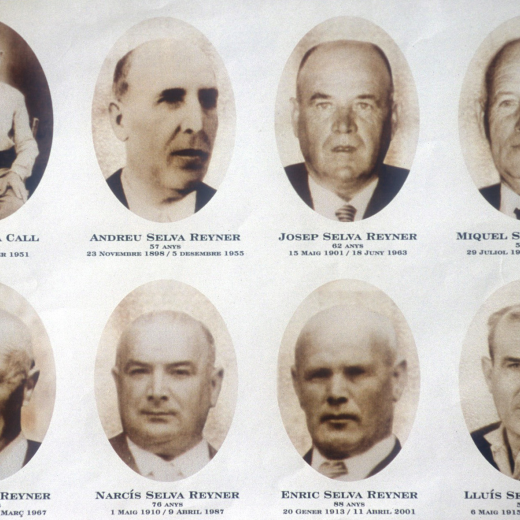Família Selva. Joan Selva Call i els seus set fills Selva-Reyner, antiga família de Maçanet.