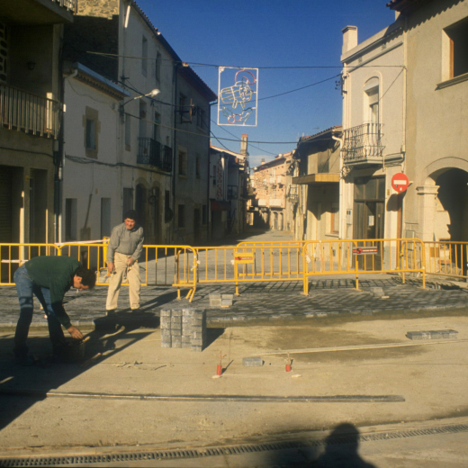 Obres de remuneració del carrer de Sant Sebastià.
