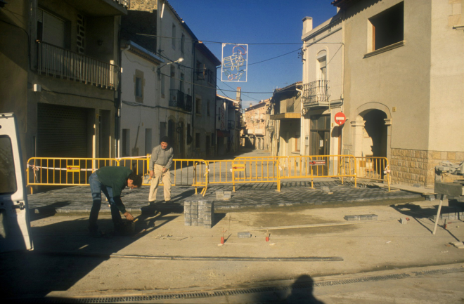 Obres de remuneració del carrer de Sant Sebastià.