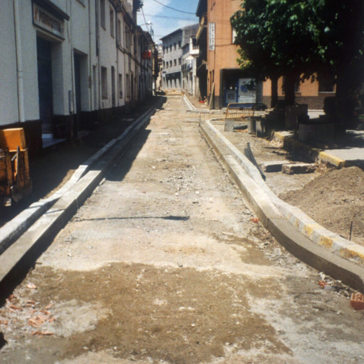 Detall de les obres de remuneració del carrer migdia.