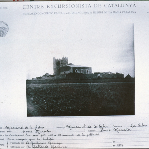 La Torre Marata l'any 1924