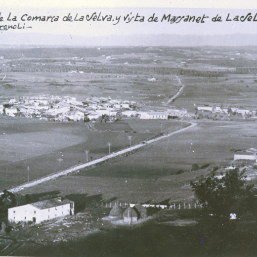Vista general de Maçanet i comarca l'any 1924