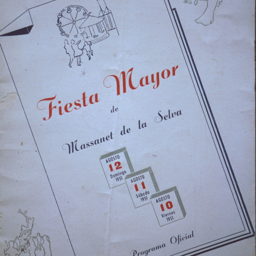 Portada del programa de la Festa Major de l'agost de 1951.