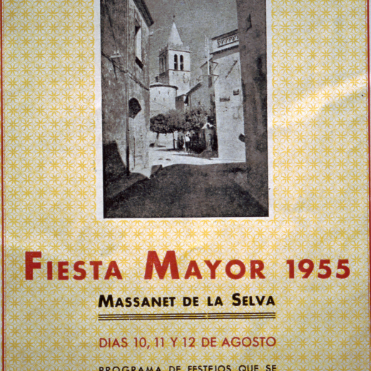 Portada del programa de la Festa Major de l'any 1955