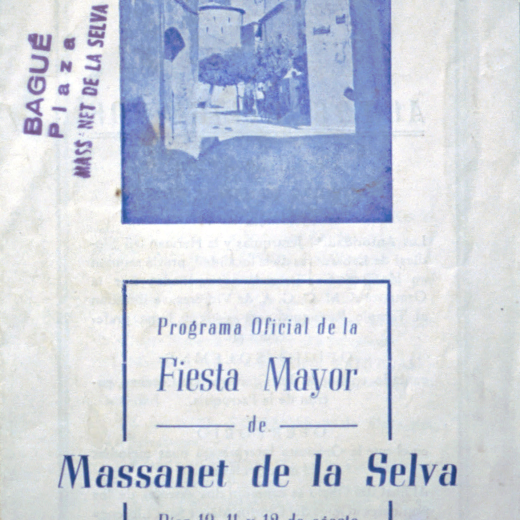Portada del programa de la Festa Major de l'any 1956