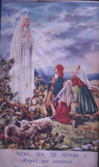 Estampa - recordatòria de Nostra Sra. de Fàtima (abril del 1951).