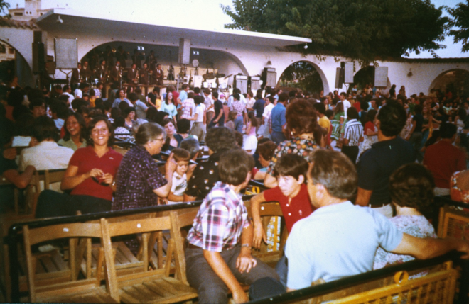 Selvatana a la Pista Jardí per la Festa Major dels anys 80