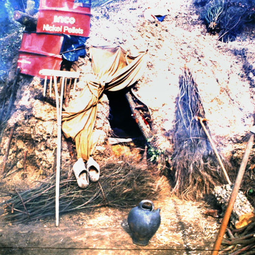 La barraca de Joan Martí des d'on vigilava la carbonera.