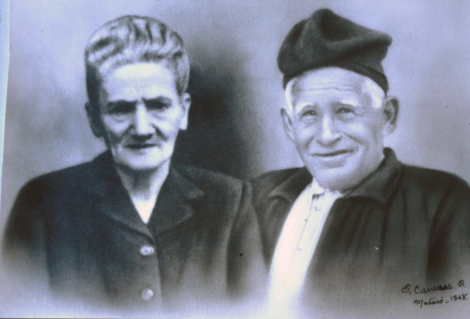 Els avis de Can Figueras en Joan Brossa i la Maria Masferrer.