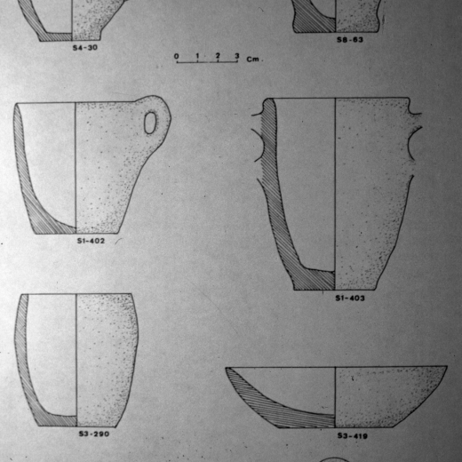 Vasos fets a mà trobats a les excavacions del poblat Ibèric de Montbarbat.