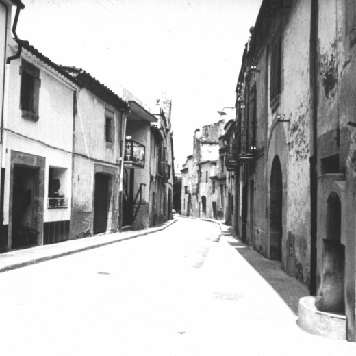 Vista del carrer Sant Sebastià els anys 70