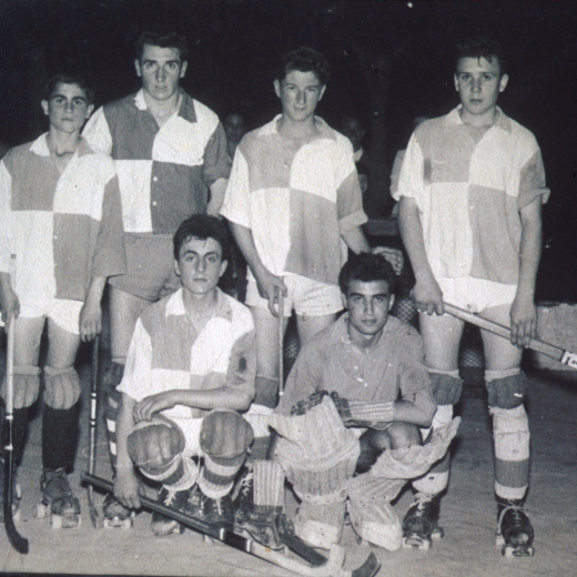Equip del SHUM a la pist de Tordera.

D'esquerra a dreta: Josep Artigas, Pere Parera, Josep M Quellos i Jordi Munsó.

A davant: Joaquim Codina i Joan Selva.