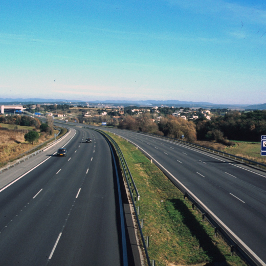 Panorama de l'autopista des del pont de Can Sagués