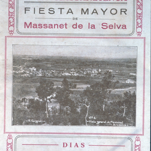 Portada del programa de la Festa Major de l'any 1927