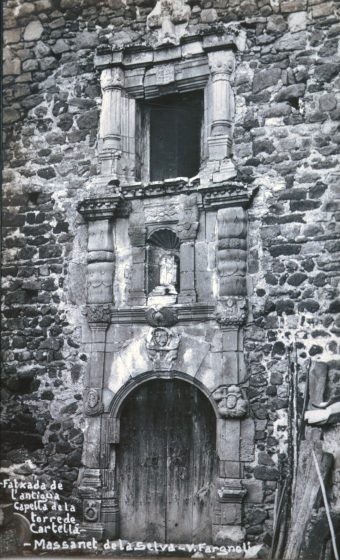 Fatxada de l'antiga capella de la Torre de Cartellà